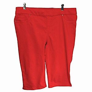 Chico's Denim Capri Size 3 (16) Pull On Red